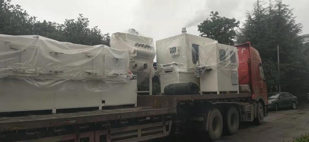 Electrostatic coating line for buses 